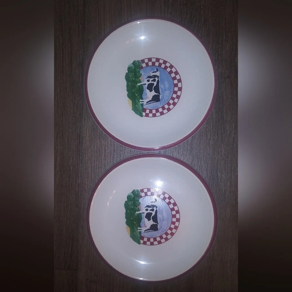 CENTURY STONEWARE Fannie's Farm Salad/Dessert Plate | 8" set of two - Picture 3 of 5